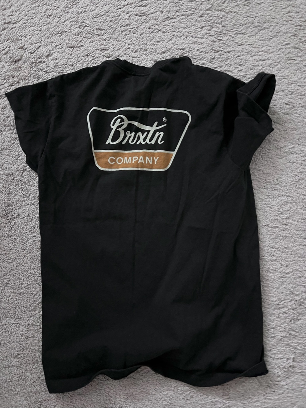 Brixton Men's Linwood Logo Short Sleeve Graphic T-Shirt Black Haze Size Small